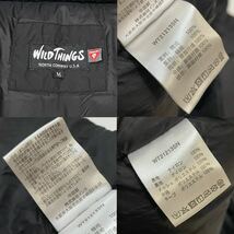 正規品 WILD TNINGS ワイルドシングス WT21213SN MONSTER PARKA'21 モンスターパーカー ナイロン ダウンジャケット M ブラック メンズ_画像10