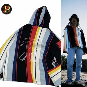 美品 正規品 Zepanese Club × CREPSUCULE ゼパニーズクラブ×クレプスキュール 別注 MEXICAN PARKA メキシカンパーカー マルチストライプ