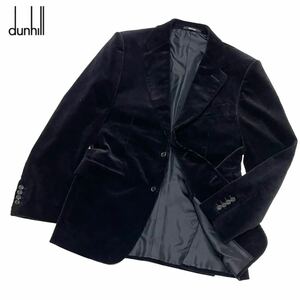 国内正規品 dunhill ダンヒル 11A6D0 コーデュロイ 2B テーラードジャケット ブレザー corduroy jacket ブラック 50 スペイン製 メンズ 