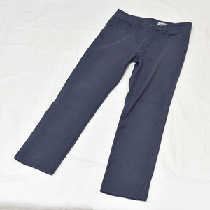 UNIQLO JEANS 28 スキニーフィット メンズ チェック ストレッチパンツ ボトムス 70 ズボン ブルー 古着 スリム