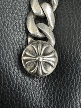 CHROME HEARTS シルバー ファンシーリンク CH クロムハーツ クラシックチェーン クリップブレスレット 13リンク 〔鑑定済〕_画像3