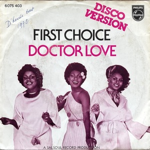 【試聴 7inch】First Choice / Doctor Love 7インチ 45 muro koco フリーソウル サバービア 