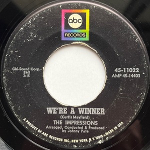 【試聴 7inch】The Impressions / We're A Winner 7インチ 45 muro koco フリーソウル TLC Coolio