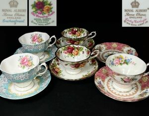 ROYAL ALBERT ロイヤルアルバート カップ&ソーサー 6点 Old Country Rose オールドカントリーローズ Lady Carlyle レディーカーライル