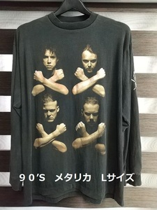 新品　送料無料　メタリカ　METALLICA　ロック　長袖Tシャツ L　ロンT　メタル　バンド　殿堂　クラシック　ビンテージ　USA　US　アメリカ