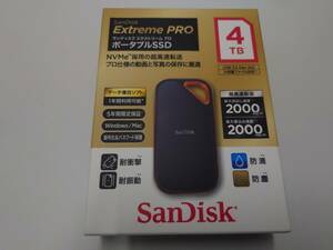 未開封新品　SanDisk　サンディスク エクストリーム プロ ポータブルSSD　 USB 3.2 Gen 2x2　SDSSDE81-4T00-J25