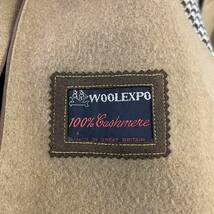 極上 VINTAGE 英国製 イギリス製 カシミヤコート WOOLEXPO ロングコート ステンカラーコート ラグランスリーブ 希少【送料一律/同梱可能】I_画像10