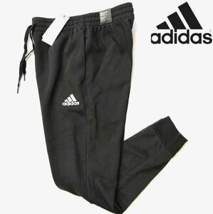 ▲ 新品【メンズXO/ウエス90前後】 黒 adidas ゴルフにお勧め アディダス スウェット ジョガーパンツ テーパード フリース 裏起毛