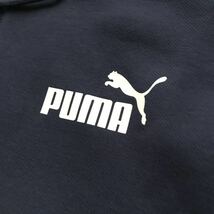 ◎036新品【メンズL】紺白 プーマ スウェット ゴルフにオススメ パーカー アップ ジャージ 裏起毛 PUMA POWER キャット スポーツウェア_画像6