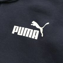 ◎051新品【メンズM】紺白 プーマ スウェット ゴルフにオススメ パーカー アップ ジャージ 裏起毛 PUMA POWER キャット スポーツウェア_画像6