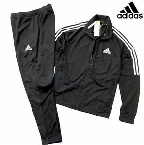 ◎008新品【メンズL】 黒ブラック adidas アディダス 上下セット ジャージ セットアップ スリーライン オールシーズン トラックスーツ 