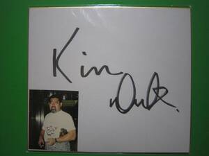  Kim *dok autograph square fancy cardboard Professional Wrestling la-