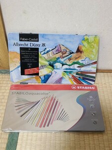 色鉛筆　36色２箱　FABER CASTELL ファーバーカステル　 ALBRECHT DURER スタビロ STABILO 水彩色鉛筆 aquacolor アクアカラー