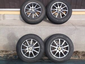 195/65R15 ■中古スタッドレス　４本■　BS ブリザック　REVO　GZ　2015年　信頼のブリザック　★ホイール　15インチ　6J ET45 5H PCD100