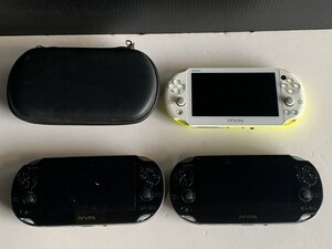 K1922 K ◆動作未確認◆ SONY PlayStation Vita PSVITA プレイステーションヴィータ 本体 3台 まとめ ケース付き 現状渡し ◆ジャンク◆