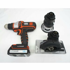 1円【良品】BLACK&DECKER ブラックアンドデッカー/18Vリチウム・コードレスマルチツールセット/EVO183/05