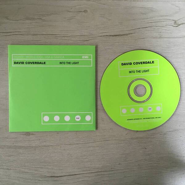 DAVID COVERDALE INTO THE LIGHT UK盤 PROMO