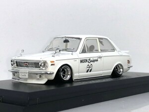 1/43 ノレブ Toyota Corolla (1966) 改 アルミ 深リム ローダウン 改造 カローラ チン・リアスポ MOONEYES デカール カスタム 国産名車 