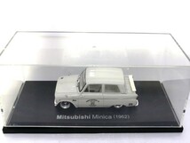 1/43 ノレブ 三菱 ミニカ (1962) 改 アルミ 深リム 旧車 ローダウン 改造 チン・リアスポ Mooneyes デカール カスタム 国産名車 _画像9