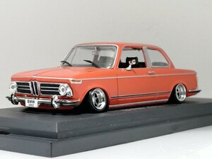 1/43 ノレブ BMW 2002 (1968) 改 アルミ 深リム ローダウン 改造 マルニ カスタム 国産名車