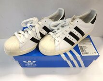 ★ 未使用展示品 ★ adidas アディダス SUPERSTAR 80s G61070 白×黒 25.5cm 箱付き 靴 スニーカー 金ベロ ホワイト×ブラック★_画像1