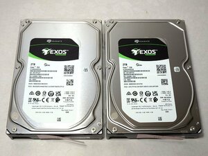 2個セット Seagate Exos 7E8 ST2000NM003A SAS 2TB 12.0Gb/s 7200rpm 3.5インチ ハードディスク HDD 正常/使用時間極少/動作保証