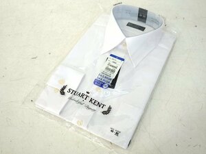 ★ 未使用品(F) ★ STUART KENT スチュアートケント ワイシャツ メンズ 長袖 SK110 4080 形態安定性能 白 無地 ホワイト ★