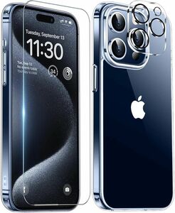 iPhone15 Pro 用 ケース クリア 耐衝撃 カメラレンズ保護付き アイフォン