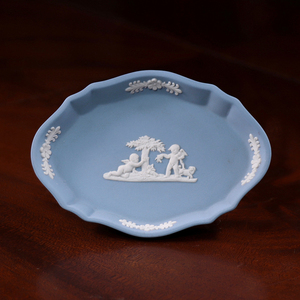 【開】英国王室御用達『ウェッジウッドWedgwood』 ブルージャスパー オーバルピンディッシュ テーブルウェア ST22