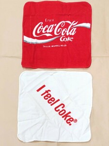 コカ・コーラ ④　ハンドタオル ◆未使用◆ 約34×34㎝