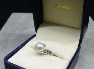 田崎真珠 タサキ TASAKI SHINJU Pt900パールリング 真珠 指輪 10号
