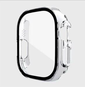 新品 送料無料 アップルウォッチ ウルトラ1 2 49mm カバー ケース スマートウォッチ iPhone Apple ultra ホワイト ベルト バンド クリア