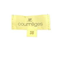 ☆美品☆ Courreges クレージュ トップス チュニック 七分袖 Uネック ライン編み レディース ネイビー 38 e-27 送料無料 古着_画像7