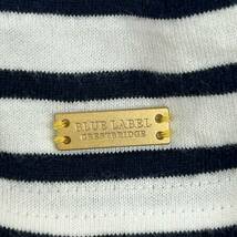 ☆美品☆ BLUE LABEL CRESTBRIDGE ブルーレーベル クレストブリッジ ワンピース ひざ丈 長袖 ボーダー レディース ボーダー カーキ g-23_画像9