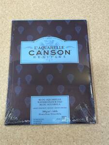 [TC]L'AQUARELLE CANSON HERITAGE ヘリテージ水彩紙 300ｇ/㎡ 荒目・ナチュラルホワイト 未開封　マルマン