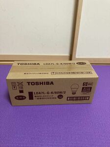 ②TOSHIBA 電球色 LDA7L-G-K/60W/2 電球形LEDランプ