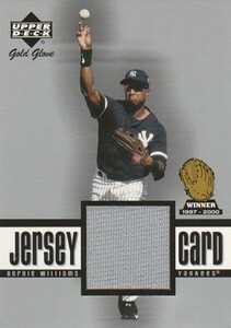 2001 UPPER DECK GOLD GLOVE Bernie Williams Jersey YANKEES