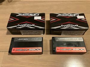 XENON RACING ゼノン レーシング リポバッテリー NOVA S 7.4V 3800mAh 100C ２本セット 中古