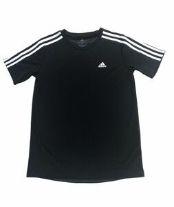 adidas アディダス Tシャツ　160 ブラック　黒　半袖　女児　女の子スポーツウエア ブラック トップス 半袖Tシャツ 