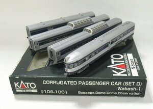 KATO #106-1801 CORRUGATED PASSENGER CAR SET D Wabash-1 4両セット【B】pxn010410