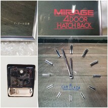 極美品三菱 MIRAGE 4DOOR HATCH BACK ミラージュ 4ドア ハッチバック コンコルド 激レア 旧車 当時物 非売品 サイズ(約) 横59.5×縦44_画像3