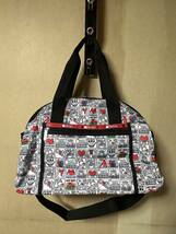 未使用★LeSportsac × Keith Haring / レスポートサック　キース・へリングの「LOVE NEW YORK」柄　DUFFEL BAG★2wayボストンバッグ_画像1