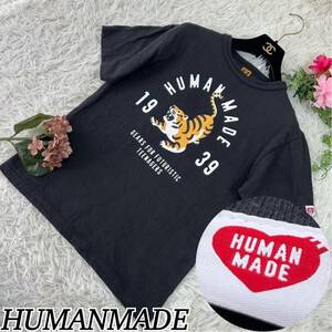 HUMANMADE ヒューマンメイド メンズ Sサイズ 半袖 Tシャツ カットソー タイガー グラフィック 黒 ブラック 人気モデル 送料無料