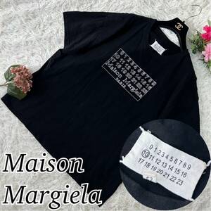 Maison Margiela メゾンマルジェラ メンズ XXLサイズ 大きいサイズ 半袖 Tシャツ カットソー 黒 人気モデル 送料無料