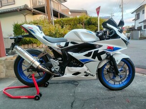 SUZUKI GSX-R125 2019年式 ブリリアントホワイト レーサーベース ツーリング サーキット走行 GSX-S125 付属品多数