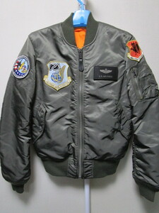 ALPHA INDUSTRIES AIRCREW PATCH MA-1ジャケット・M（アルファジャパンスペックワッペンパッチドミリタリージャケットブルゾンジャンパー