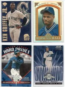 ケン グリフィー Ken Griffey Jr. レアインサート4枚セット Hats Off Heading for the Hall Rookie&Stars Hard Drives Standing Ovations