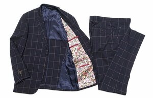 19SS regular price 13 ten thousand new goods unused Paul Smith COLLECTION floral pattern lining window pe-n suit setup wool navy floral print men's L