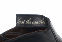 超美品 foot the coacher フットザコーチャー キャップトゥ ブーツ ストレートチップ シューズ カーフ レザー ブラック 黒 メンズ 8 1/2 F_画像7