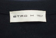 18SS 美品 ETRO エトロ ペイズリーエンブロイダリー ウール クルーネック ニット セーター ブラック 黒 刺繍 メンズ M_画像3